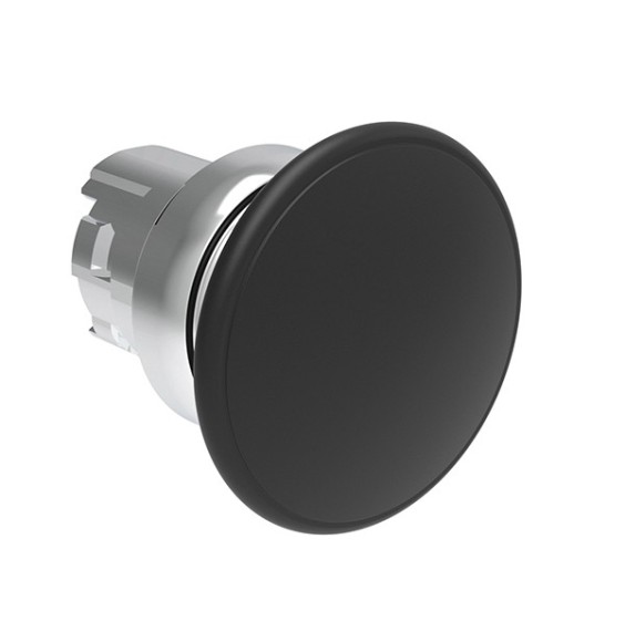 Pulsante a fungo nero illuminabile diametro 40 Foro 22 Lovato LPSB6142