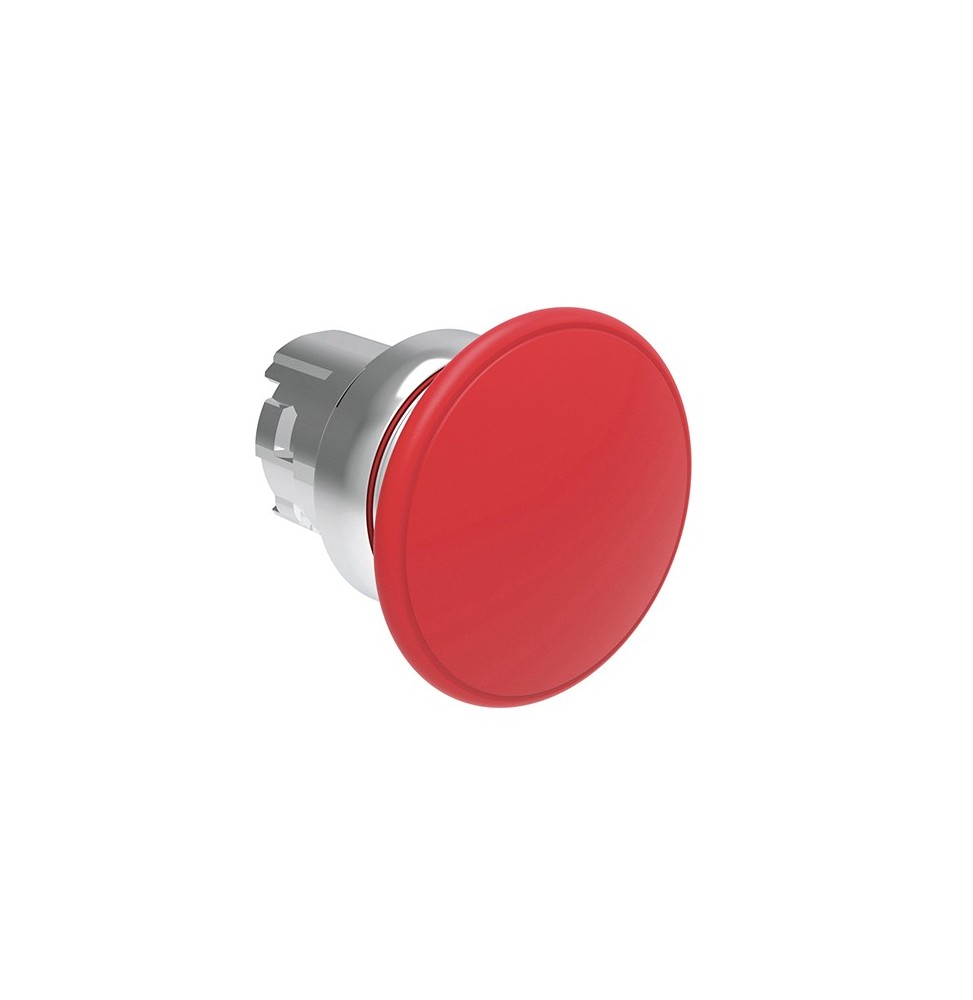 Pulsante a fungo rosso diametro 40 Foro 22 Lovato LPSB6144