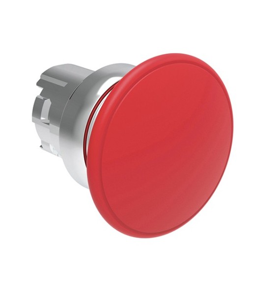 Pulsante a fungo rosso diametro 40 Foro 22 Lovato LPSB6144