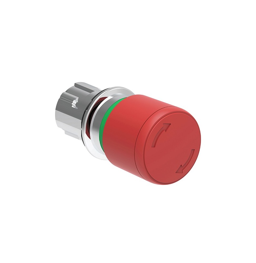 Pulsante a fungo testa d. 30 sgancio a rotazione Foro 22 Lovato LPSB6634