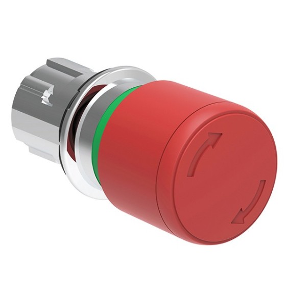 Pulsante a fungo testa d. 30 sgancio a rotazione Foro 22 Lovato LPSB6634