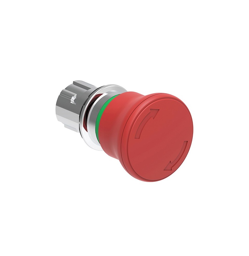 Pulsante a fungo testa d. 40 sgancio a rotazione Foro 22 Lovato LPSB6644