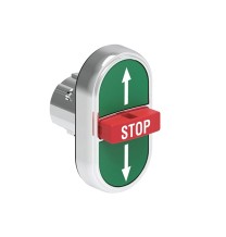 Triplo Pulsante Serie Platinum verde e rosso - STOP  Lovato LPSB7355