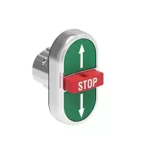 Triplo Pulsante Serie Platinum verde e rosso - STOP  Lovato LPSB7355