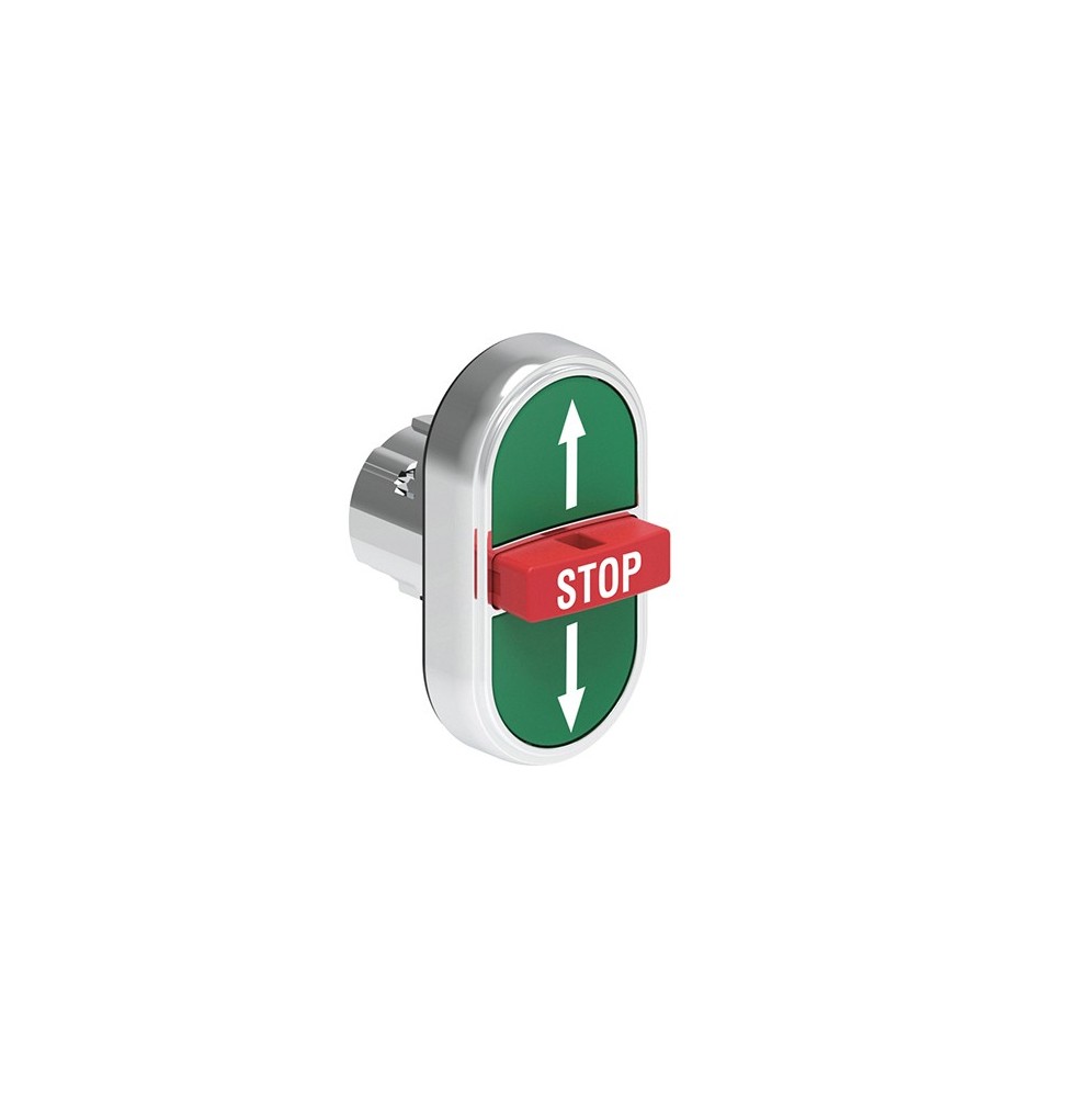 Triplo Pulsante Serie Platinum verde e rosso - STOP  Lovato LPSB7355