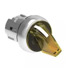 Selettore illuminabile giallo foro 22  a 2 posizioni Lovato LPSSL1205