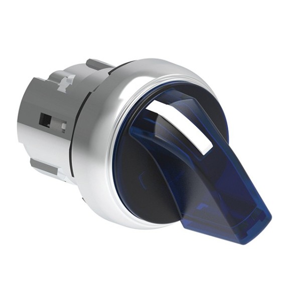 Selettore illuminabile blu foro 22  a 2 posizioni Lovato LPSSL1206