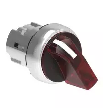 Selettore a pulsante a tre posizioni illuminabile rosso foro 22 Lovato LPSSL1314