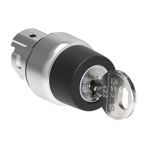Selettore a pulsante chiave foro 22 a 2 posizioni Lovato LPSS340
