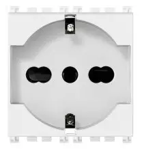 Presa Trivalente Schuko Bipasso 16A Vimar Arke' Bianca 19210.B