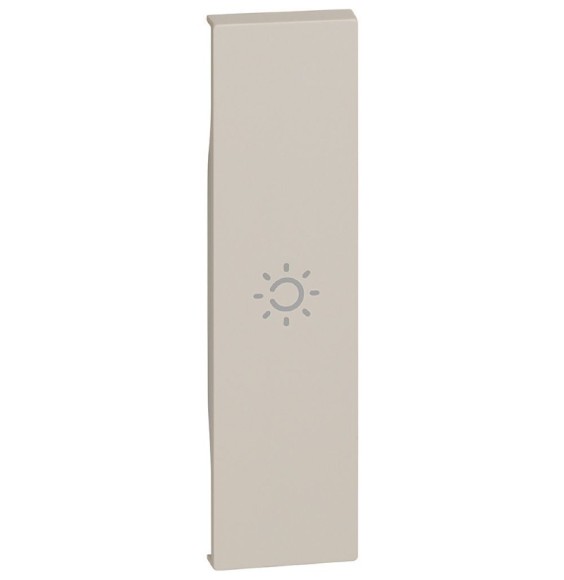 Cover Bticino Living Now con simbolo luce per comandi un modulo colore sabbia  KM01A