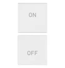 Due mezzi Tasti con simboli ON e OFF  1 modulo Vimar Arke' Bianca 19751.1.B