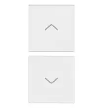 Due Mezzi Tasti con simboli freccia 1 modulo Vimar Arke' Bianca  19751.2.B