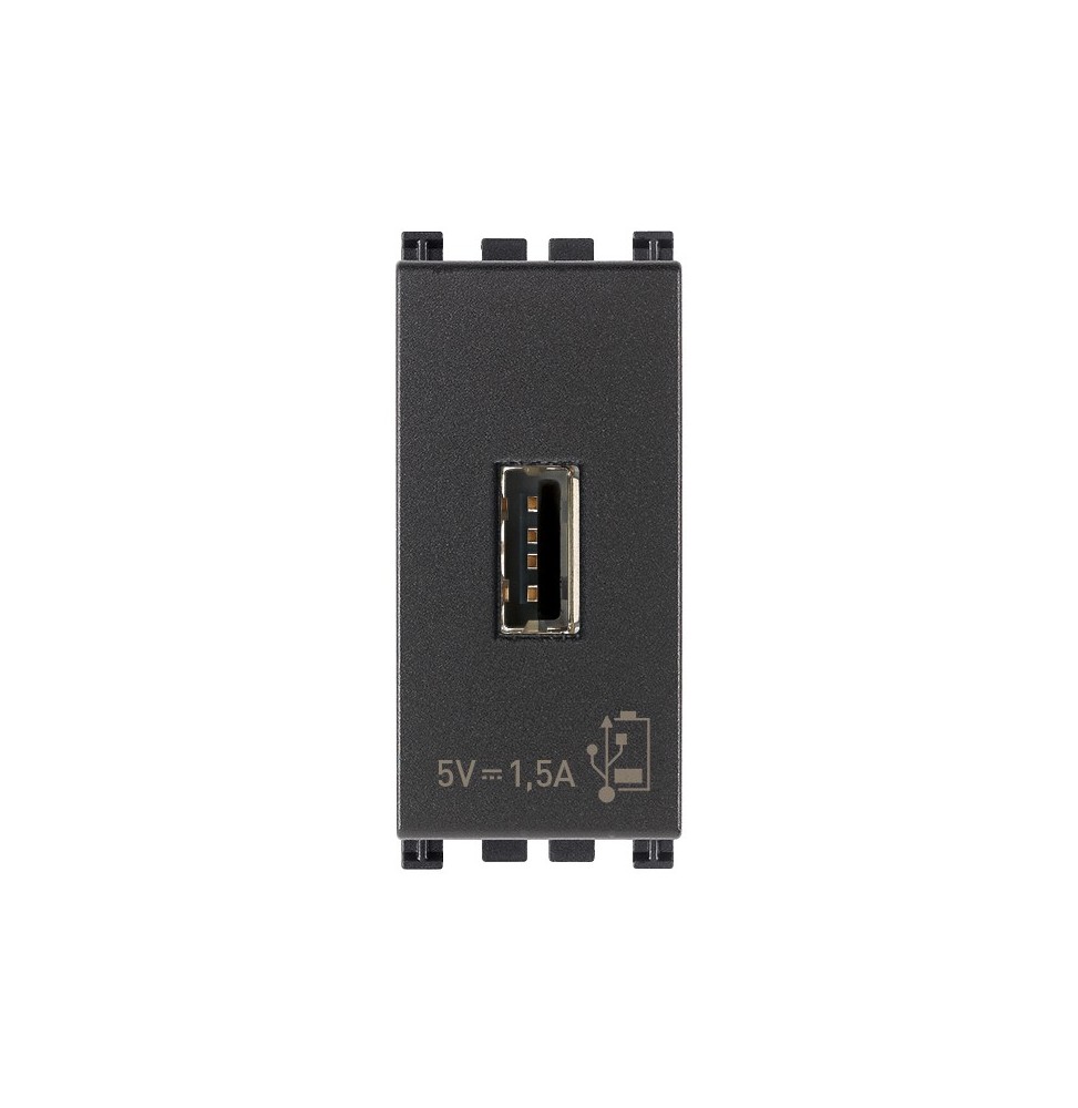 Caricatore USB 1 posto Vimar Arke' Grigio 19292