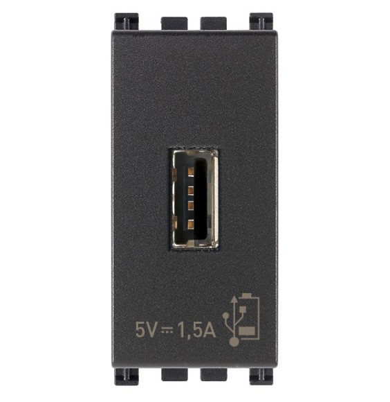Caricatore USB 1 posto Vimar Arke' Grigio 19292
