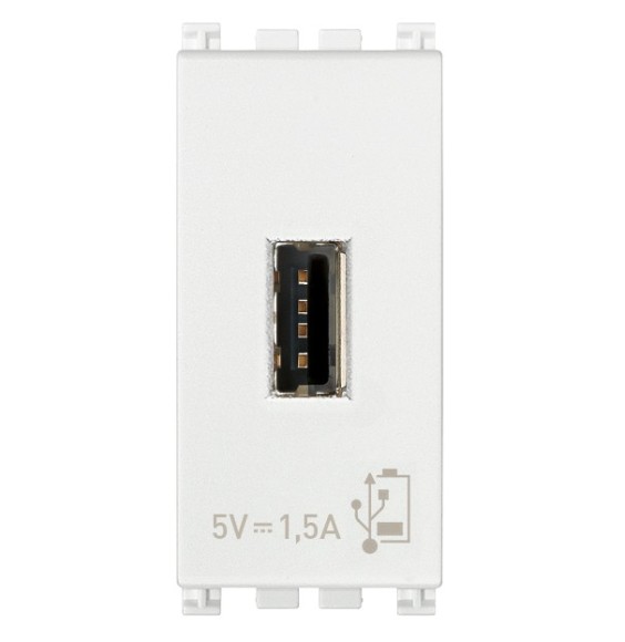 Caricatore USB 1 posto Vimar Arke' Bianco 19292.B