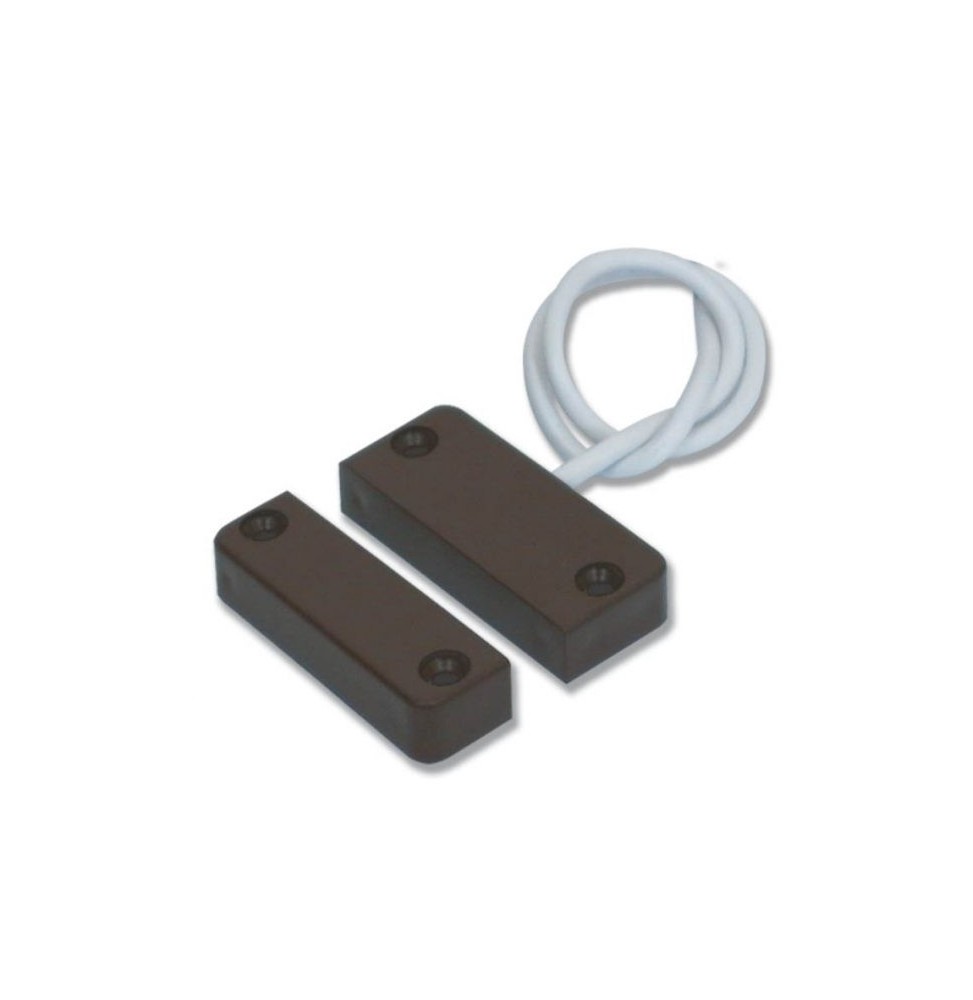 Contatto magnetico Hiltron C58M in Nylon marrone a 2 fili