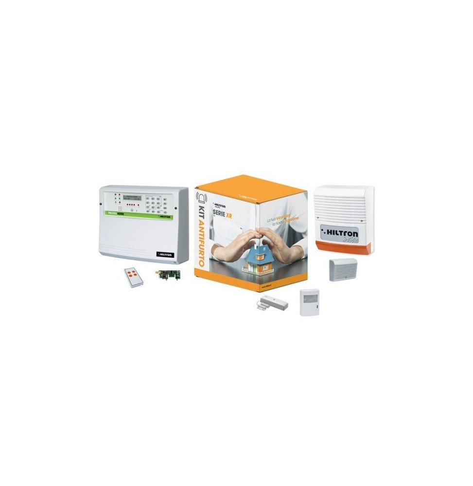 Kit antifurto via radio Hiltron KXR4GSM con centrale PROTEC4GSM e accessori inclusi