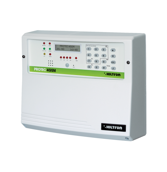 Centrale di allarme Hiltron PROTEC4GSM a 4 zone con combinatore GSM integrato