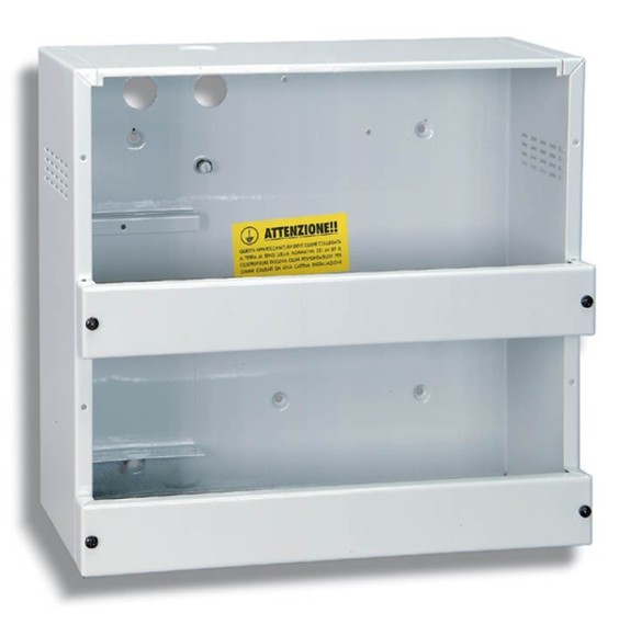 Contenitore grande per centrale antifurto Hiltron TM4C con due pannelli separatori della serie TM