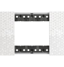 Placca Bticino Living Now Pixel  tre posti Tecnopolimero KA4803MW
