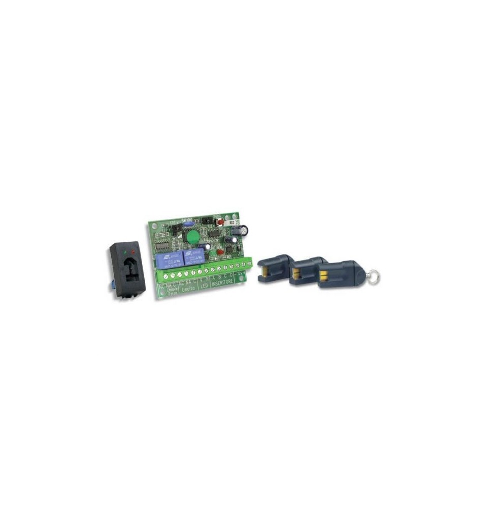 Kit chiave ad inserimento serie Living SK103NL con tre chiavi a scheda e inseritore