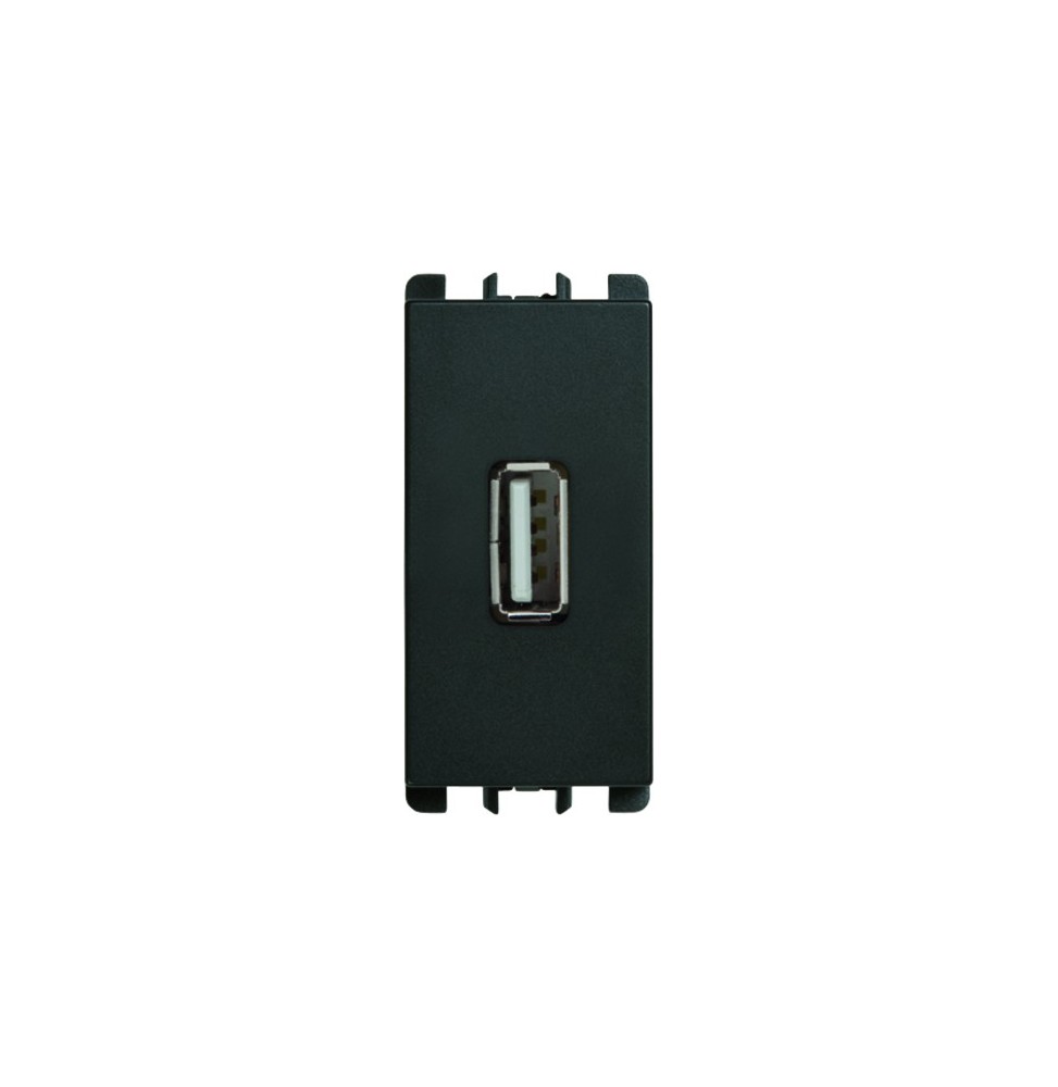 Presa USB 1 modulo 2.1A Nea Urmet 10330 in colore antracite