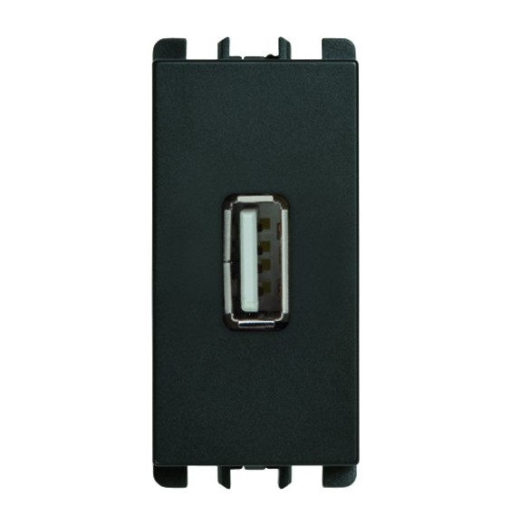 Presa USB 1 modulo 2.1A Nea Urmet 10330 in colore antracite