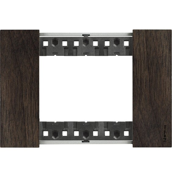 Placca Bticino Living Now Noce tre posti legno KA4803LG