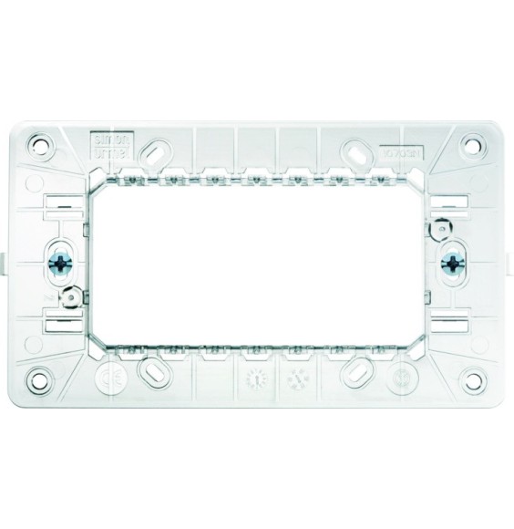 Supporto ribassato per 4 moduli Urmet Serie Nea 10704N