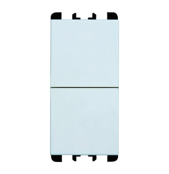 Pulsante unipolare 10A Serie Nea Bianca Simon Urmet 10138.B a doppia funzione
