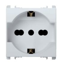 Presa Schuko Bianca Trivalente Simon Urmet Serie Nea 10310N2.B