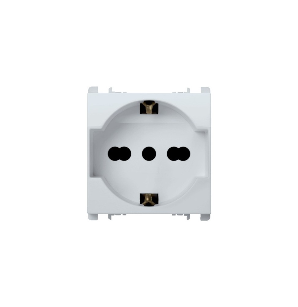 Presa Schuko Bianca Trivalente Simon Urmet Serie Nea 10310N2.B