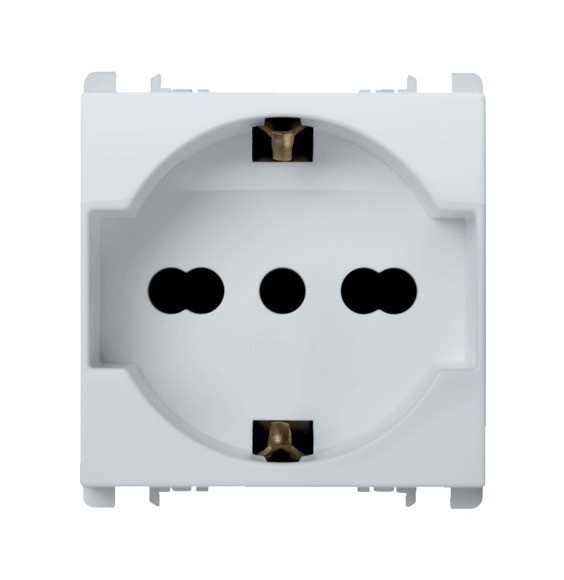Presa Schuko Bianca Trivalente Simon Urmet Serie Nea 10310N2.B