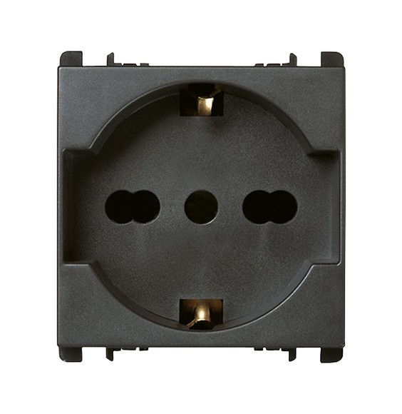 Presa Schuko Simon Nea URMET 10310N/2 Antracite 2P+T 250V 16A