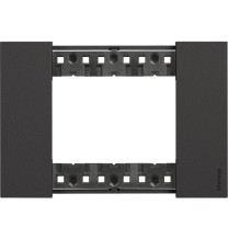 Placca Bticino Living Now Nero  tre posti tecnopolimero KA4803KG