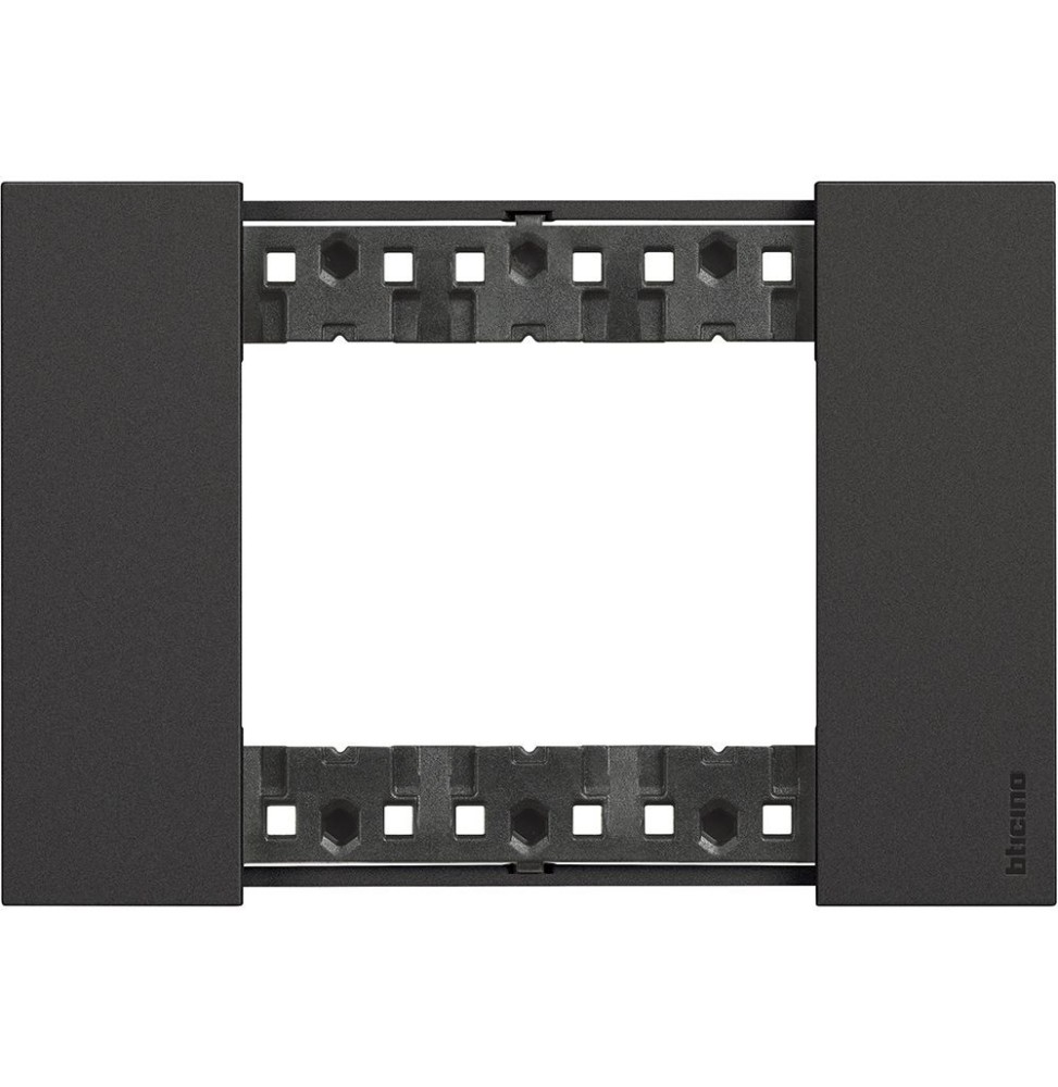 Placca Bticino Living Now Nero  tre posti tecnopolimero KA4803KG