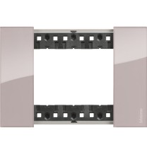 Placca Bticino Living Now Aura  tre posti tecnopolimero KA4803DM