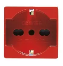 Presa Schuko Trivalente 16A Gewiss System Rossa GW20296