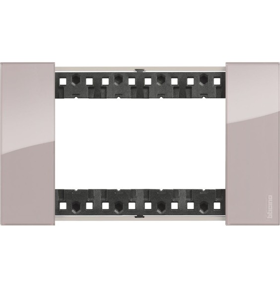 Placca Bticino Living Now Aura quattro posti tecnopolimero KA4804DM