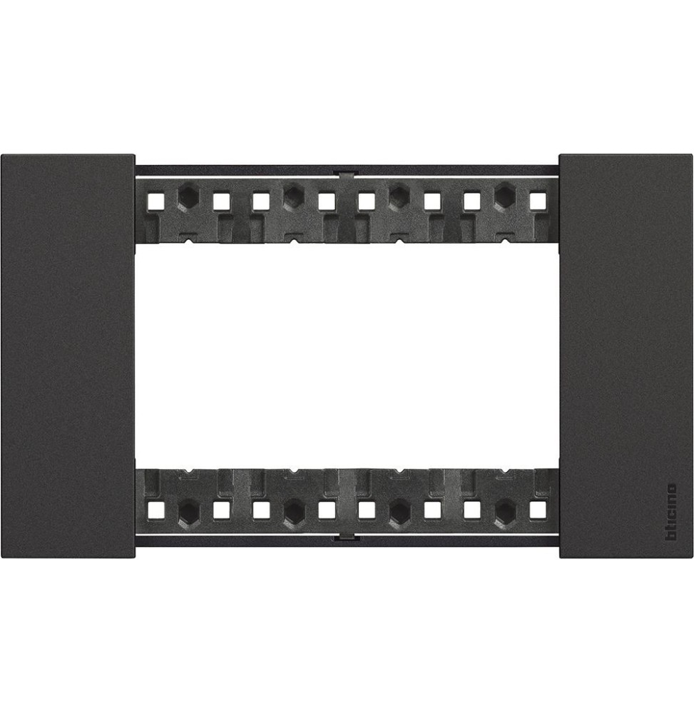Placca Bticino Living Now Nero  quattro posti tecnopolimero KA4804KG