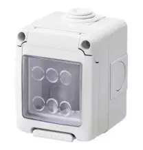 Contenitore orizzontale 2 Posti stagno IP55 grigio GW27042