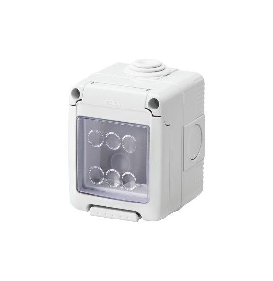 Contenitore orizzontale 2 Posti stagno IP55 grigio GW27042