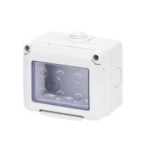 Contenitore orizzontale stagno GW27043 3 posti IP55 grigio RAL 7035