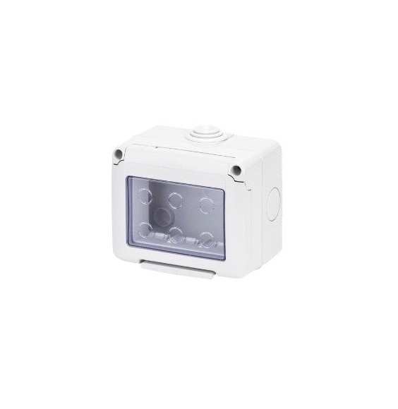 Contenitore orizzontale stagno GW27043 3 posti IP55 grigio RAL 7035