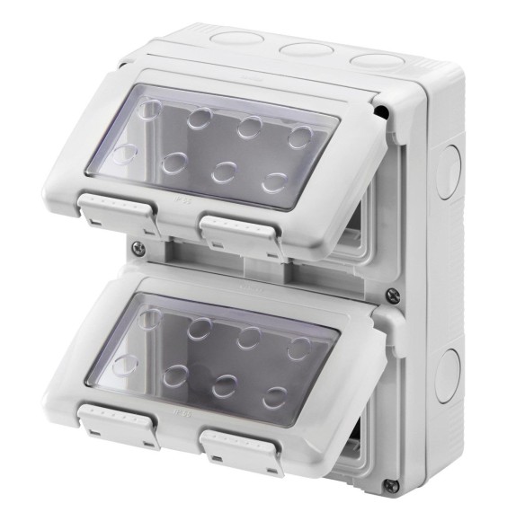 Contenitore verticale protetto IP55 8 posti su due file GW27051
