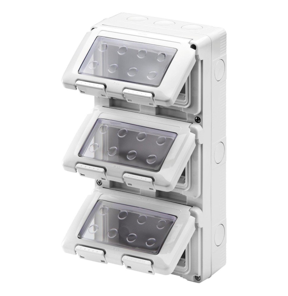 Contenitore Stagno IP55 da Parete 12 Posti su tre file GW27052