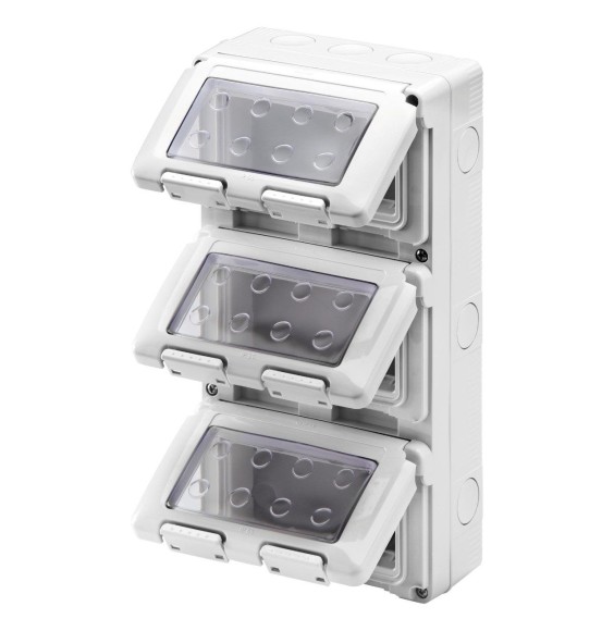 Contenitore Stagno IP55 da Parete 12 Posti su tre file GW27052