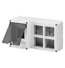 Contenitore IP40 da parete per 8 moduli frutto e 4 Din Gewiss GW27072