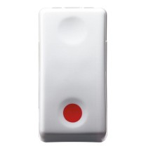 Pulsante arresto Gewiss System 10A con contatto ausiliare NA GW20523